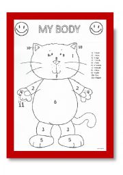 English Worksheet: My body