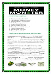 English Worksheet: Moviesheet - Money Monster (with key)