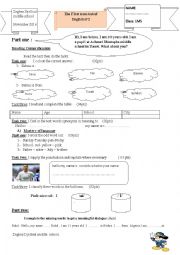English Worksheet: English SecondEnglish Test