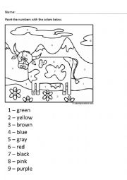 English Worksheet: Painting activit