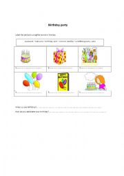 English Worksheet: bithday