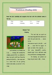 English Worksheet: Worksheets (Reading skills)