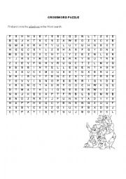 English Worksheet: crossword puzzle
