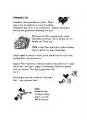 English Worksheet: Valentines Day