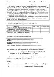English Worksheet:  general revision for 4am (the text is about ( the fennecs)