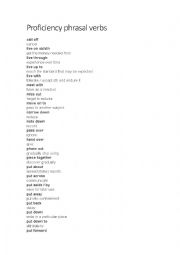 English Worksheet: Proficiency useful phrasal verbs [UNIT 2]