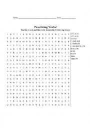 English Worksheet: Practicing Verbs and their tenses