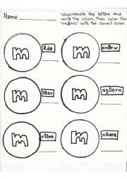English Worksheet: The colors