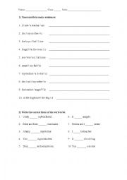 English Worksheet: Verb to be test