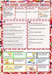 English Worksheet: The past continious tense