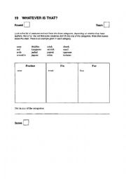 English Worksheet: Animals and Colors Game 