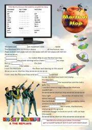 English Worksheet: Rocky Sharpe & the Replays - Martian hop