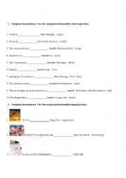 English Worksheet: comparative