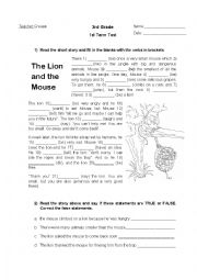 English Worksheet: Test Short Story