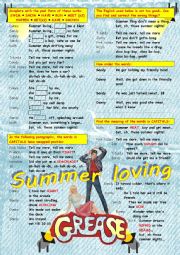 English Worksheet: Summer lovin - Grease OST