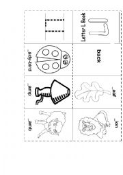 English Worksheet: Letter Ll mini-book