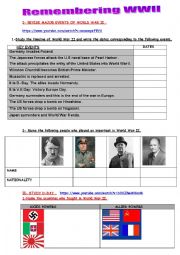 English Worksheet: Remembering World War II