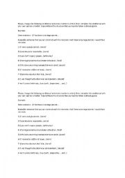English Worksheet: If inversions