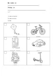 English Worksheet: Toys