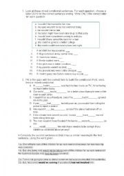 English Worksheet: Mixed conditional sentences