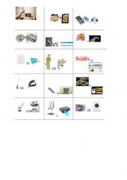 English Worksheet: Comparing and contrasting old and new technology