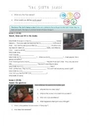 English Worksheet: The Sixth Sense