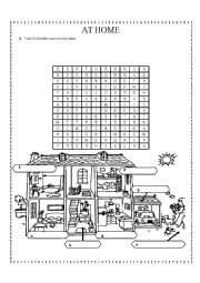 English Worksheet: At home