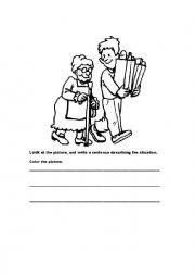 English Worksheet: helping others