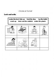 English Worksheet: Chores at home