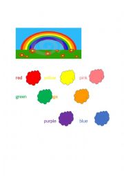 English Worksheet: All the colours of the rainbow
