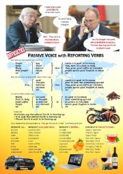 English Worksheet: Passive Voice with reporting verbs