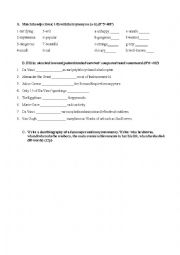 English Worksheet: mini quiz