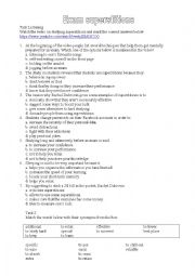 English Worksheet: studying superstitions