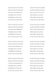 English Worksheet: Autumn arrive