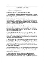 English Worksheet: test crime