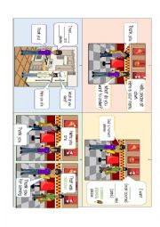 English Worksheet: Restaurant role play- Dialogue 