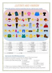 English Worksheet: Clothes