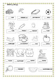 English Worksheet: A OR AN