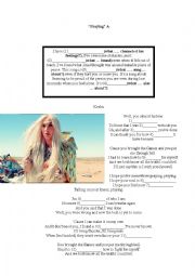 English Worksheet: Kesha - Praying 