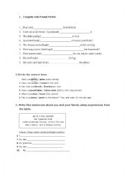 English Worksheet: Present Perfect - practice