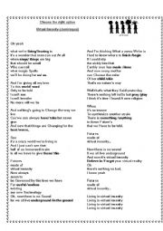 English Worksheet: Virtual Insanity