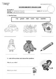 English Worksheet: toys