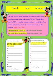 English Worksheet: Making your wishes come true