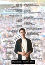 English Worksheet: Shawn Mendes - Treat you better