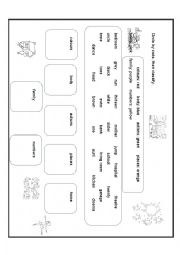 English Worksheet: Basic Vocabulary Review