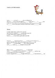 English Worksheet: Take a Letter Maria