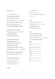 English Worksheet: Numb - Linkin Park