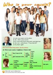 English Worksheet: Who is your cousin?