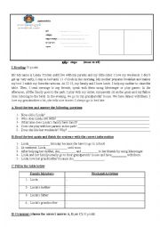 English Worksheet: My weekend