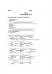 English Worksheet: Lets Go 4 test